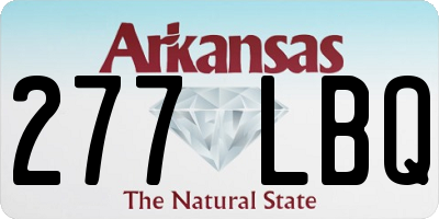 AR license plate 277LBQ
