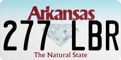 AR license plate 277LBR