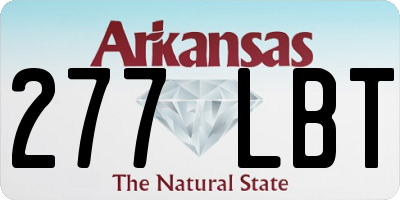 AR license plate 277LBT