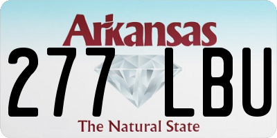 AR license plate 277LBU