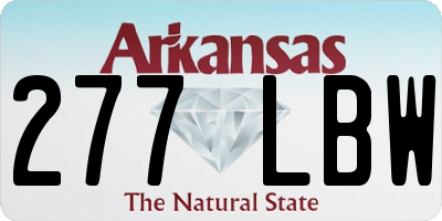 AR license plate 277LBW