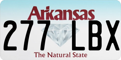 AR license plate 277LBX