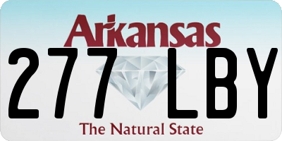 AR license plate 277LBY