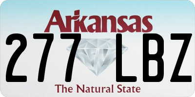 AR license plate 277LBZ