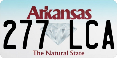 AR license plate 277LCA
