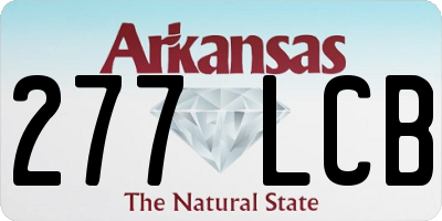 AR license plate 277LCB