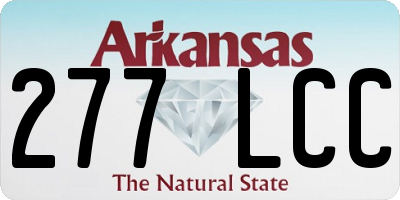 AR license plate 277LCC