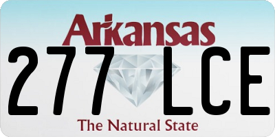 AR license plate 277LCE