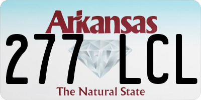AR license plate 277LCL