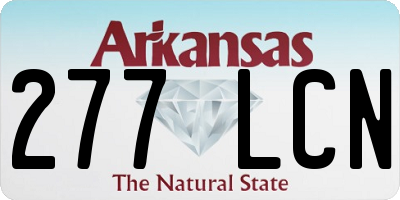 AR license plate 277LCN