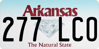 AR license plate 277LCO