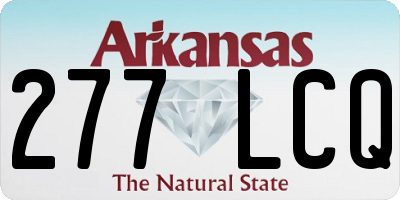 AR license plate 277LCQ