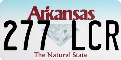 AR license plate 277LCR