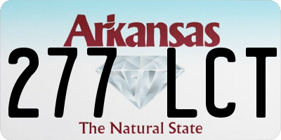 AR license plate 277LCT