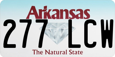 AR license plate 277LCW