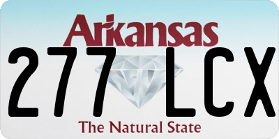 AR license plate 277LCX