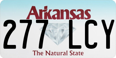 AR license plate 277LCY