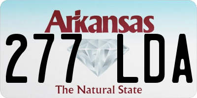 AR license plate 277LDA
