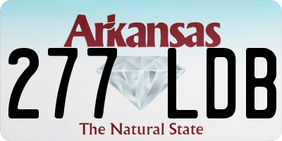 AR license plate 277LDB
