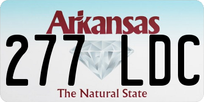 AR license plate 277LDC