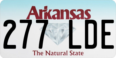 AR license plate 277LDE