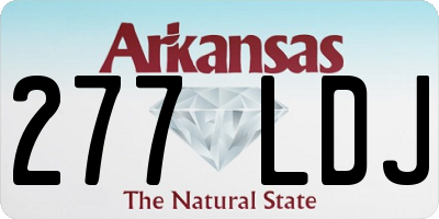 AR license plate 277LDJ