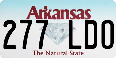 AR license plate 277LDO