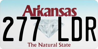 AR license plate 277LDR