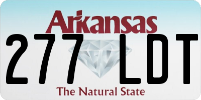 AR license plate 277LDT