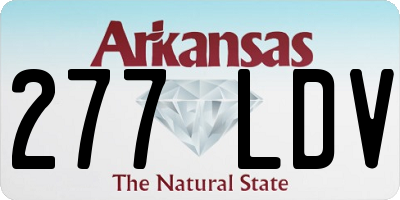 AR license plate 277LDV