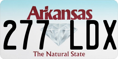AR license plate 277LDX