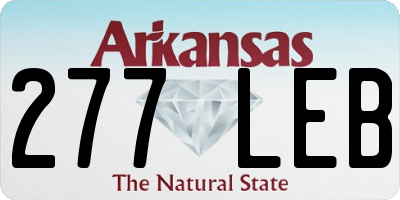 AR license plate 277LEB
