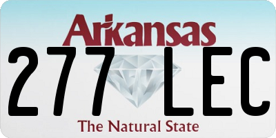 AR license plate 277LEC