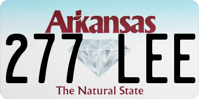 AR license plate 277LEE