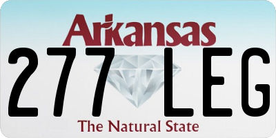 AR license plate 277LEG