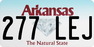 AR license plate 277LEJ