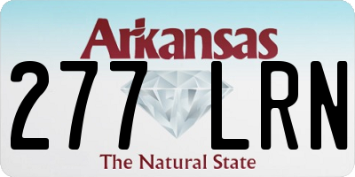 AR license plate 277LRN