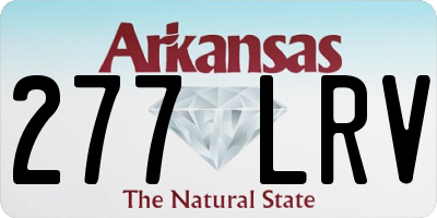 AR license plate 277LRV
