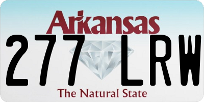 AR license plate 277LRW
