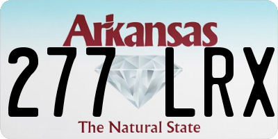AR license plate 277LRX