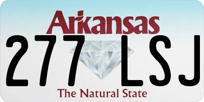 AR license plate 277LSJ