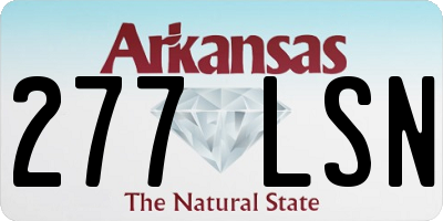 AR license plate 277LSN