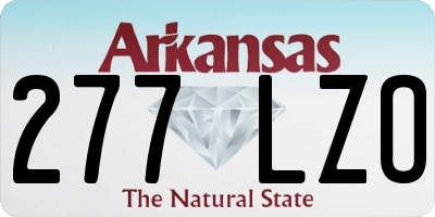 AR license plate 277LZO