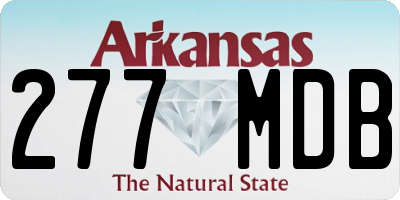 AR license plate 277MDB