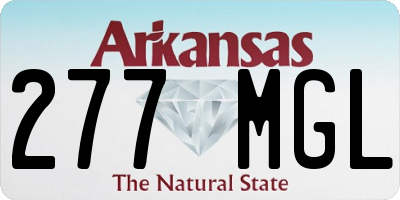 AR license plate 277MGL