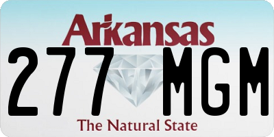 AR license plate 277MGM