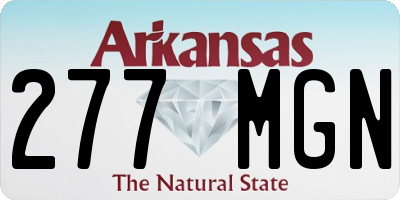 AR license plate 277MGN