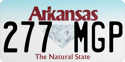 AR license plate 277MGP