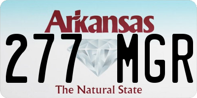 AR license plate 277MGR