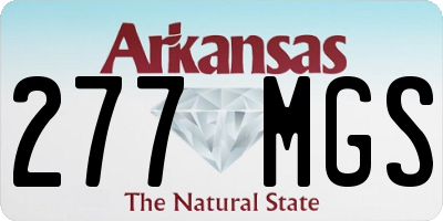 AR license plate 277MGS